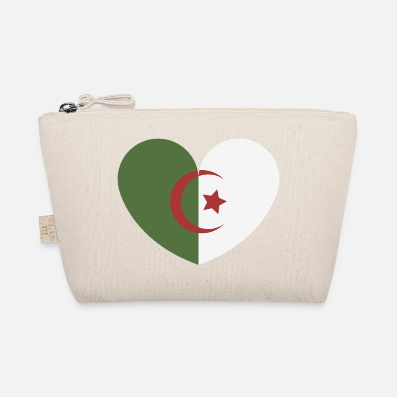 Algeria heart flag Organic Pouch