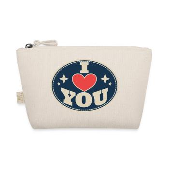 Je t’aime – Cœur d’amour campestre Saint-Valentin - Trousse biologique - nature - Devant