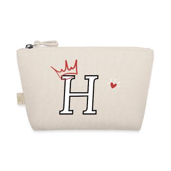 Lettre h couronne cœur  - Trousse biologique - nature - Devant
