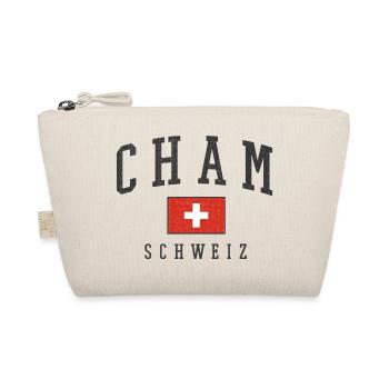 Cham Schweiz Flaggenstil - Bio-Täschchen - Natur - Vorne