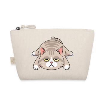Grim late riser cat morning grouch - Organic Pouch - nature - Front