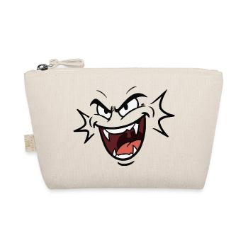 Funny vampire face laughing pattern comic - Organic Pouch - nature - Front