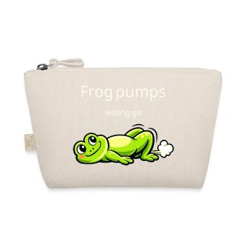 Frog Pumps Letting Go Funny Frog Saying - Organic Pouch - nature - Front