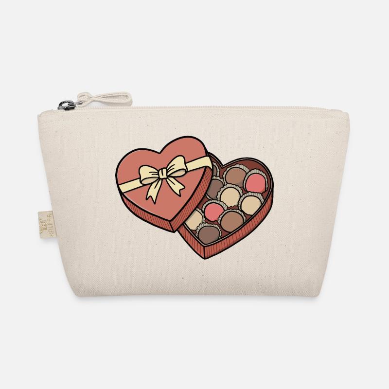 Romantic Heart-Shaped Chocolate Box Valentine  Organic Pouch