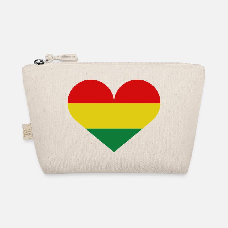 Bolivia heart flag Organic Pouch