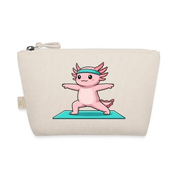 Poisson Axolotl de yoga en posture guerrière - Trousse biologique - nature - Devant