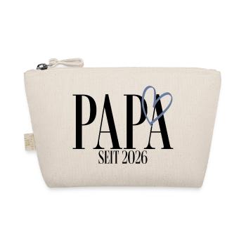 Papa seit 2026 - Bio-Täschchen - Natur - Vorne