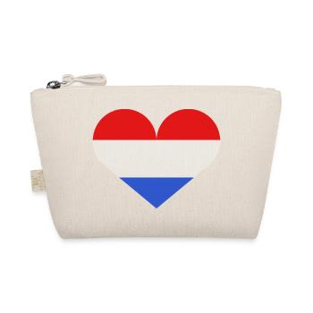 Luxembourg flag in the shape of a heart - Organic Pouch - nature - Front