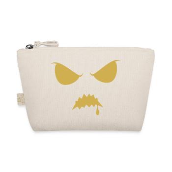 Angry Eyes Drop Mouth - Organic Pouch - nature - Front