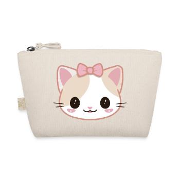 Kawaii Manga Katzen-Süßes Gesicht - Bio-Täschchen - Natur - Vorne