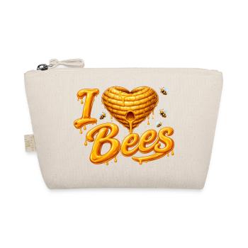 I Love Bees Honig Bienen Illustration - Bio-Täschchen - Natur - Vorne