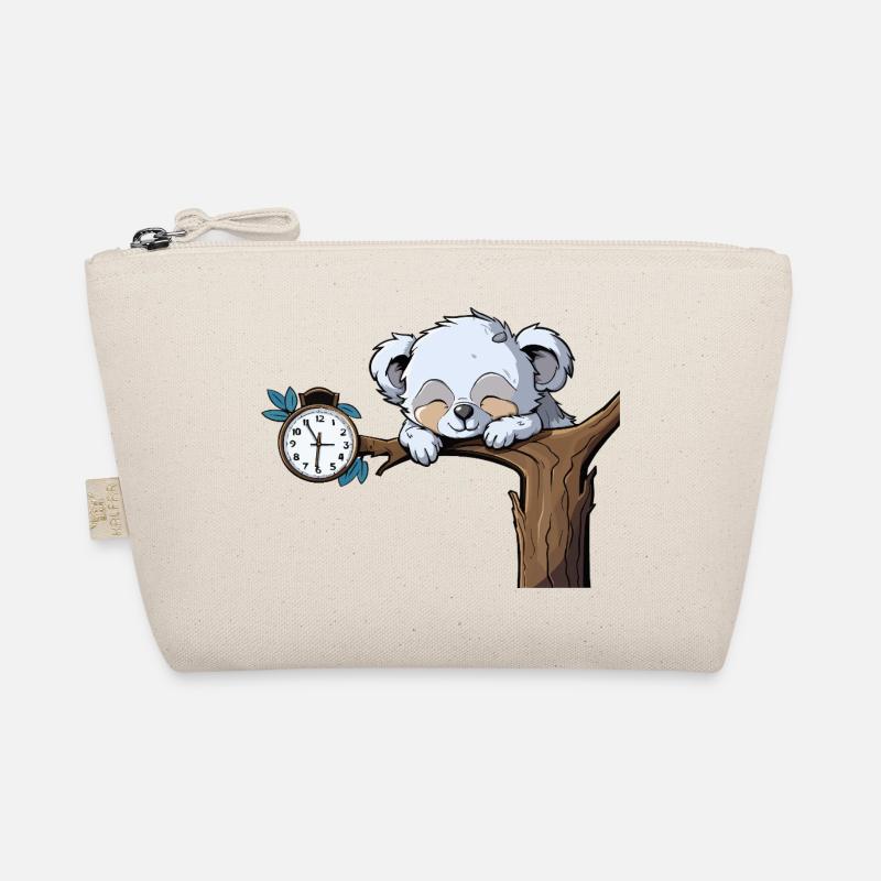 Sleeping koala on the clock branch Organic Pouch