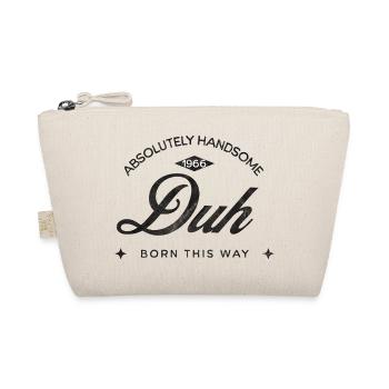 Vintage Born This Way – Absolutely Handsome | round - Organic Pouch - nature - Front