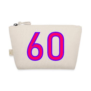 60. 60 YEARS. 60th ANNIVERSARY. 60TH BIRTHDAY. - Organic Pouch - nature - Front
