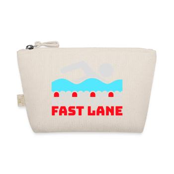 Life In The Fast Lane Schwimmer Lustig Pool Spruch - Bio-Täschchen - Natur - Vorne