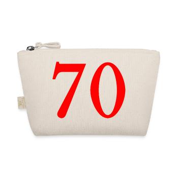 70. 70 YEARS. 70th ANNIVERSARY. 70 YEARS ANNIVERSARY. - Organic Pouch - nature - Front