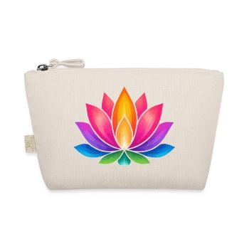 Glowing Lotus Flower Color Explosion - Organic Pouch - nature - Front