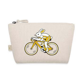 hare on a racing bike - Organic Pouch - nature - Front