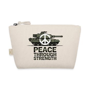 Peace-Over Tanks-Emblem - Bio-Täschchen - Natur - Vorne