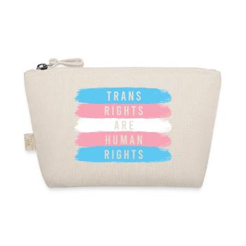 LGBTQ Pride Month - Trans Rights Are Human Rights - Organic Pouch - nature - Front