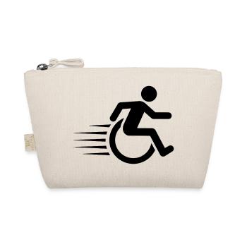Wheelchair user on the move # - Organic Pouch - nature - Front