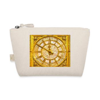 Goldene Barockuhr - Bio-Täschchen - Natur - Vorne