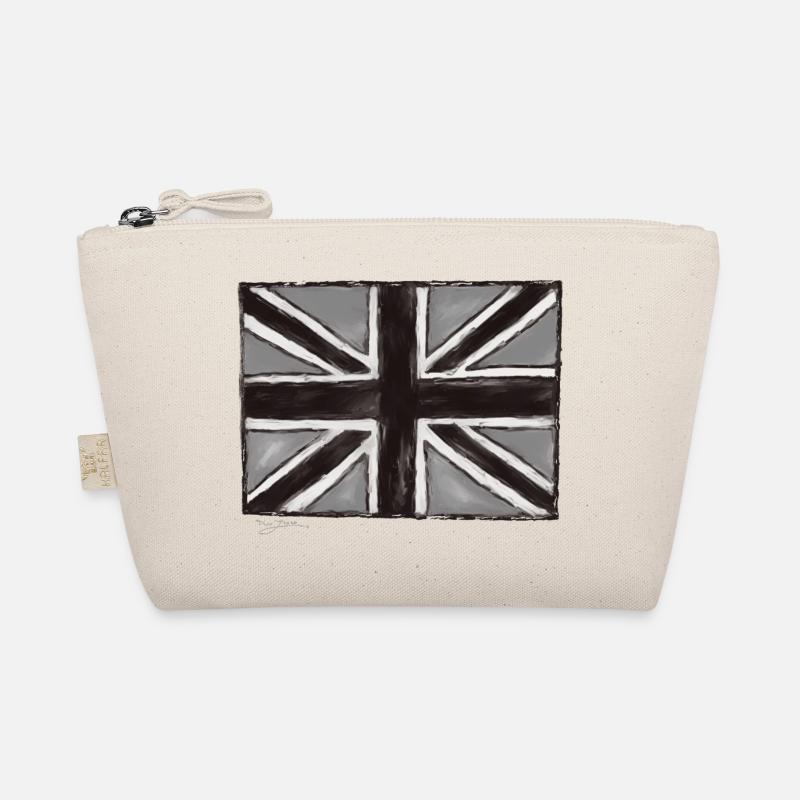 Grau Gemaltes Union Jack Kunst Bio-Täschchen