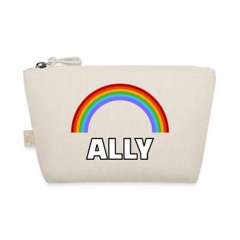 Ally Rainbow Pride  LGBT allyship - Organic Pouch - nature - Front