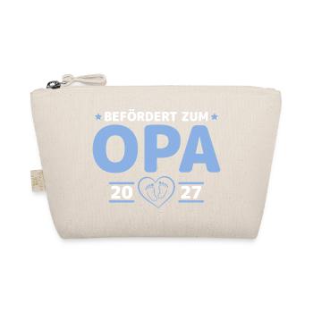 Babyparty Befördert zum Opa 2027 - Bio-Täschchen - Natur - Vorne