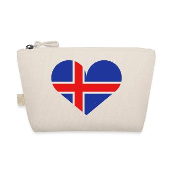 Drapeau islandais en forme de cœur - Trousse biologique - nature - Devant