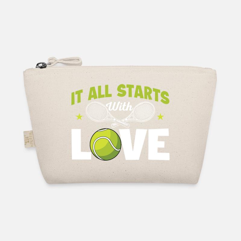 Alles beginnt mit Liebes-Tennis-Humor Bio-Täschchen