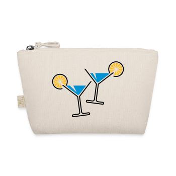2 cocktail glasses (light blue) - Organic Pouch - nature - Front