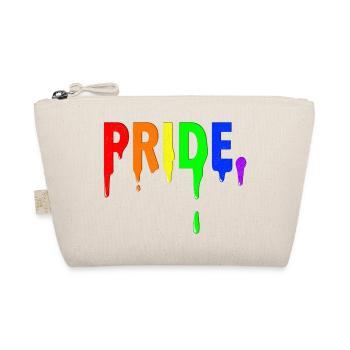 Colorful Pride Dripping Rainbow Gay Lesbian Pride - Organic Pouch - nature - Front