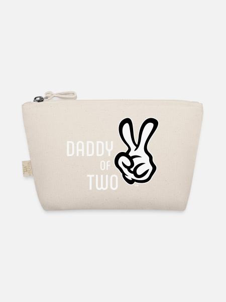 Daddy Of Two (Papa / Father / Victory / NEG 2C) - Organic Pouch - nature - Front
