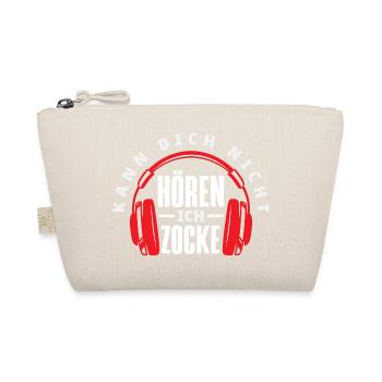 Kann Dich Nicht Hören Ich Zocke Gamer Kopfhörer - Bio-Täschchen - Natur - Vorne