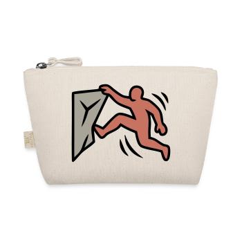 Boulderer Jump Climbing Bouldering Sports - Organic Pouch - nature - Front