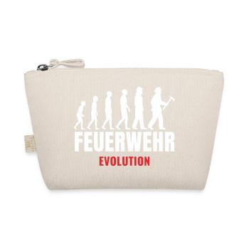 Feuerwehr Evolution Feuerwehrmann lustiger Spruch - Bio-Täschchen - Natur - Vorne