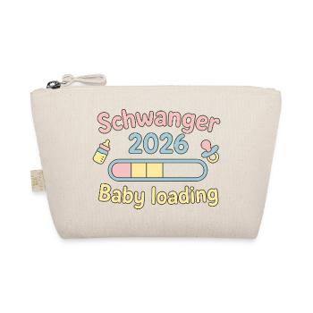 Schwanger 2026 Baby Loading Design - Bio-Täschchen - Natur - Vorne