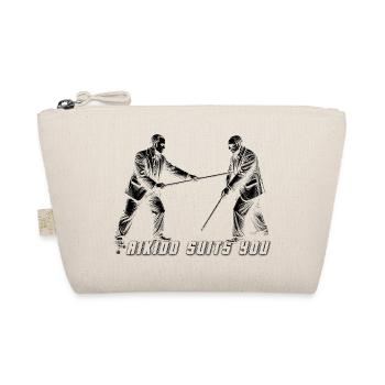 Aikido Suits You Quote Kumi Jo Male Halftone - Organic Pouch - nature - Front