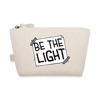 Be The Light Motivierend Positivität Spruch Logo - Bio-Täschchen - Natur - Vorne