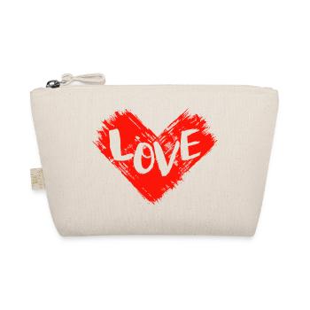 Love Heart - Organic Pouch - nature - Front