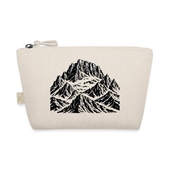 Zugspitze Graphic in Black – Minimalist - Organic Pouch - nature - Front