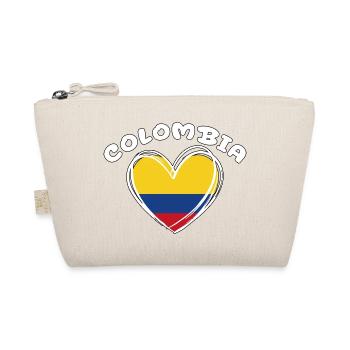 Colombian Flag Colombia Heart Patriotic - Organic Pouch - nature - Front