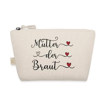 Mutter der Braut handgeschriebener Schriftzug mit  - Bio-Täschchen - Natur - Vorne