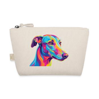 Watercolor Greyhound Colorful Sighthound Art - Organic Pouch - nature - Front