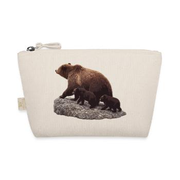 Mutterbär mit dem Jungen auf dem Felsen - Bio-Täschchen - Natur - Vorne