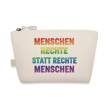 Menschenrechte Statement Regenbogen Demokratie - Bio-Täschchen - Natur - Vorne