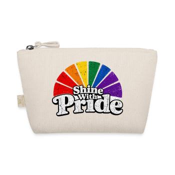 Shine With Pride LGBTQ Statement Retro CSD Fan - Organic Pouch - nature - Front