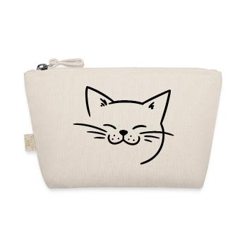 Radiant cat face with whiskers - Organic Pouch - nature - Front
