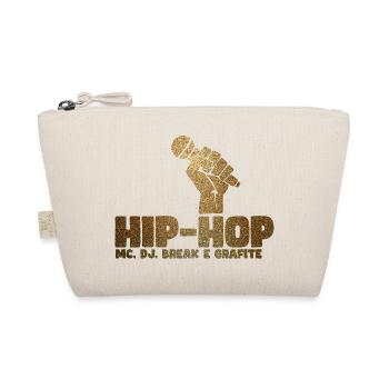 Poing micro de hip-hop pailletés dorés - Trousse biologique - nature - Devant